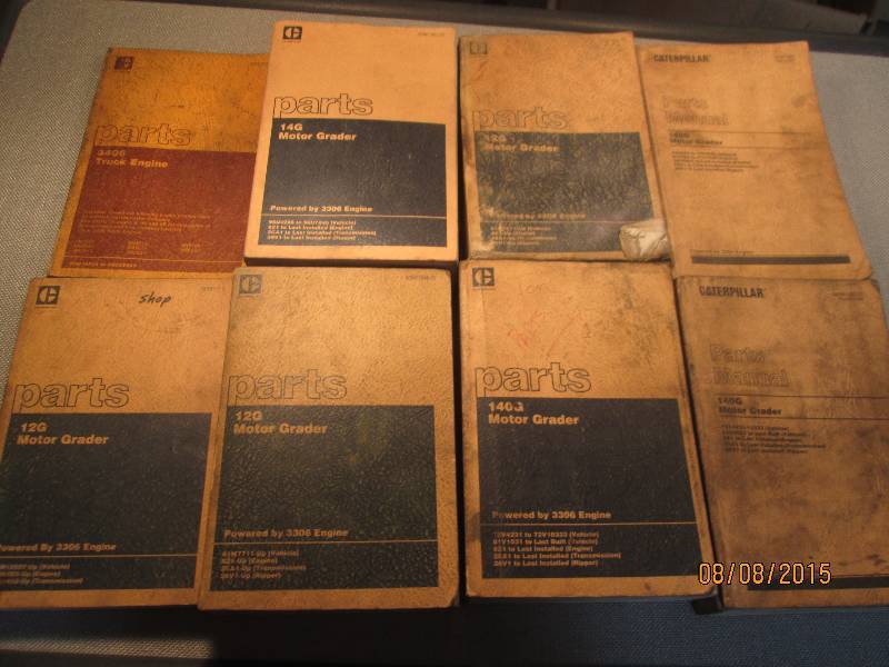 lot of 8 caterpiller parts manuals ...