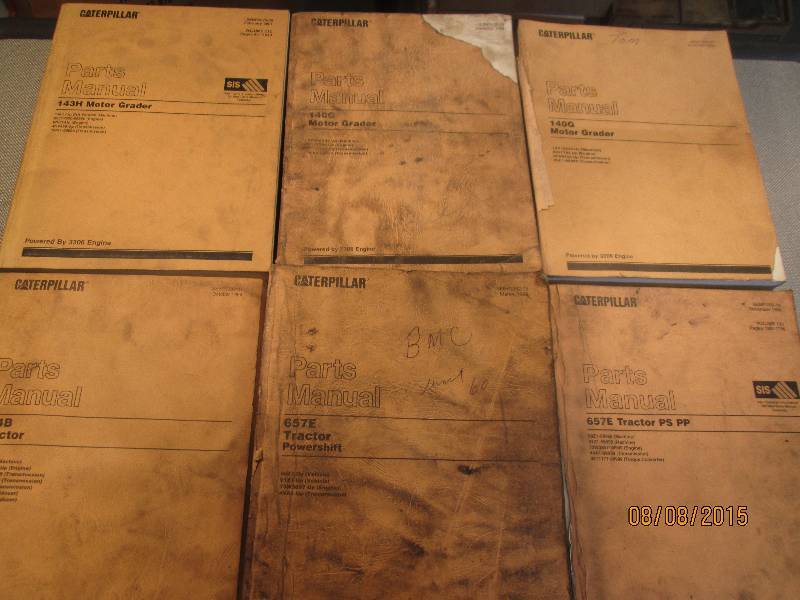 lot of 6 caterpiller parts manuals ...