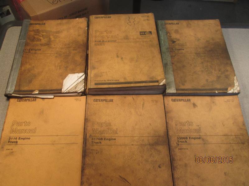 lot of 6 caterpiller parts manuals ...