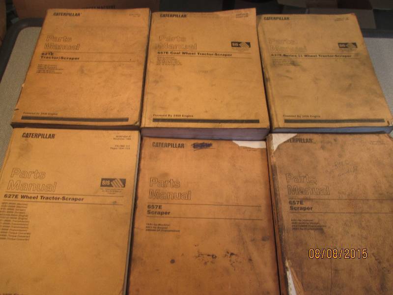 lot of 6 caterpiller parts manuals ...