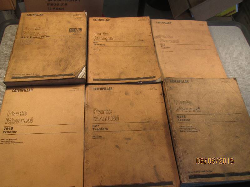 lot of 6 caterpiller parts manuals ...