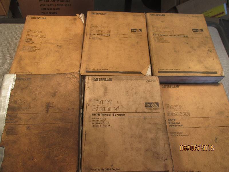 lot of 6 caterpiller parts manuals ...