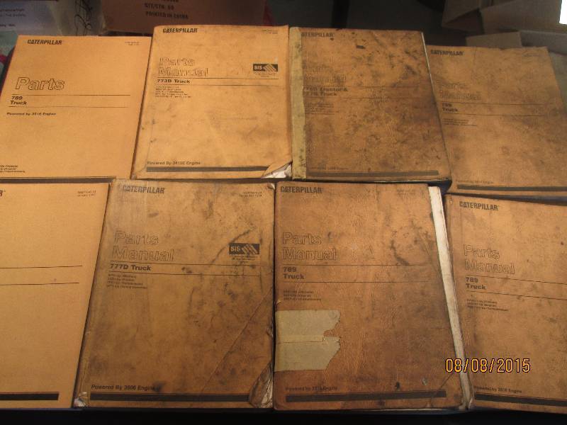 lot of 8 caterpiller parts manuals ...
