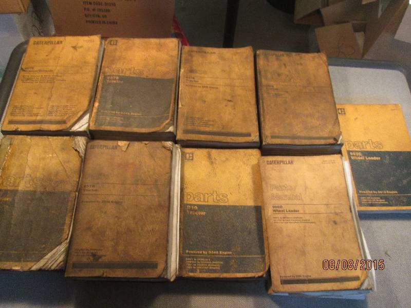 lot of 9 caterpiller parts manuals ...