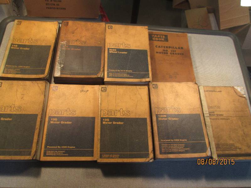 lot of 9 caterpiller parts manuals ...