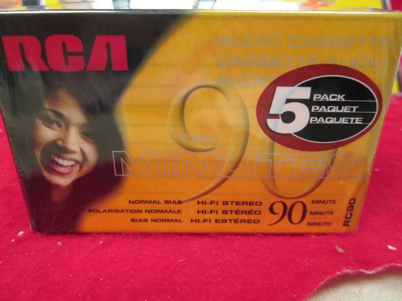 5 Pack RCR 90 min recording tapes a...