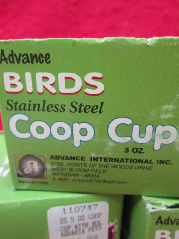 Qty 3 Advance Birds stainless steel...
