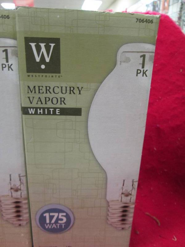 Qty 3 West points Mercury Vapor Whi...