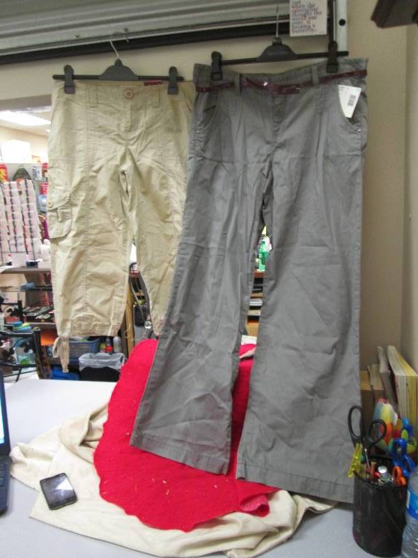 So tan capris size 7 100% cotton an...