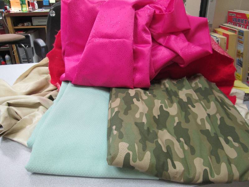 Assortment of size of fabric pink, ...