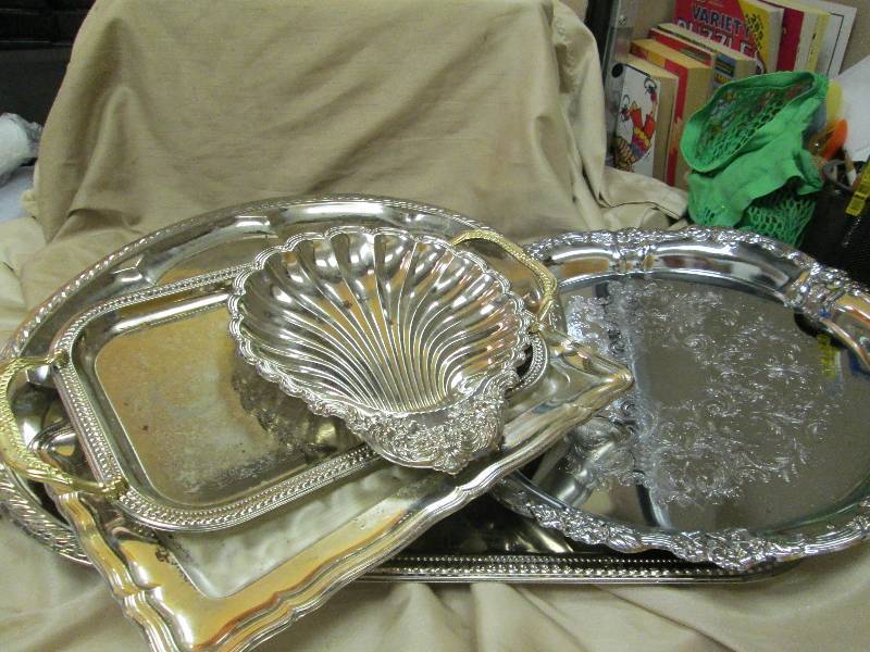 Assortment of size of   serving tra...