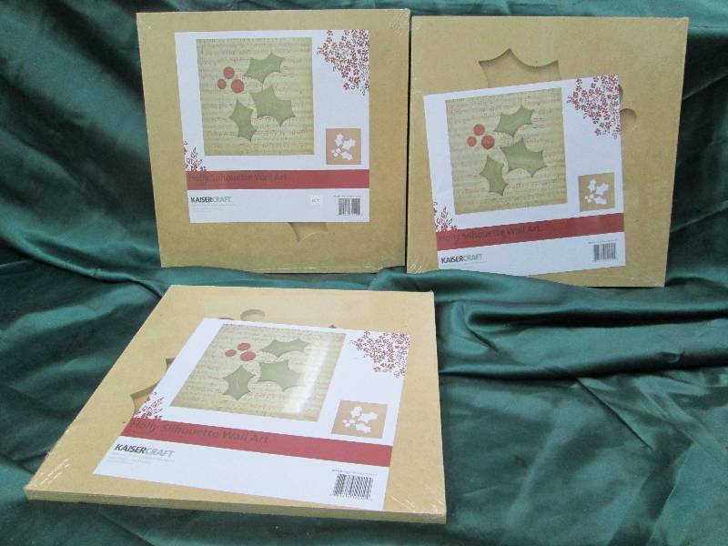 Qty 3- Kaiser craft  Holly silhouet...