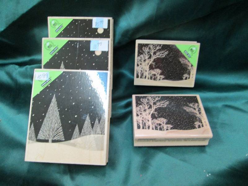Qty  5 Hero Arts stamps Black back ...