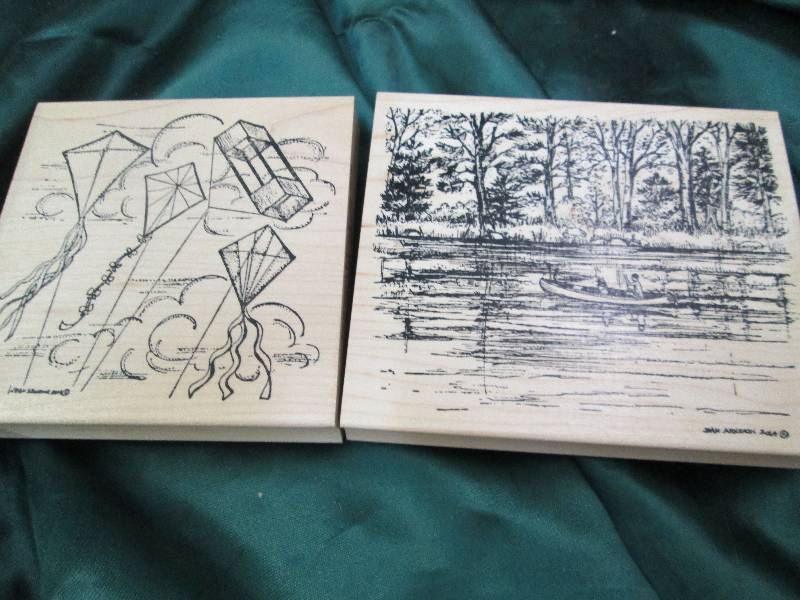 Qty 2 Northwoods rubber stamps one ...
