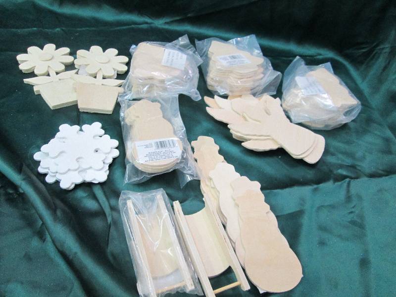 Assortment of Trees, angles, snowma...