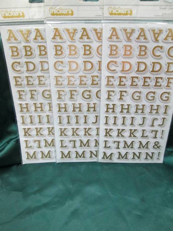 Qty 3 Thickers Twinkle Foil letter ...