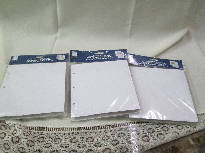 Qty 3 Canvas Covered chipboard albu...