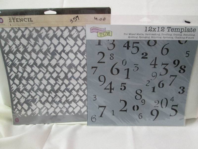 Qty 2 Prima 12 x 12 stencil and TCW...