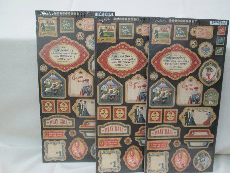 Qty 3 Graphic 45 Chipboard go ol s...