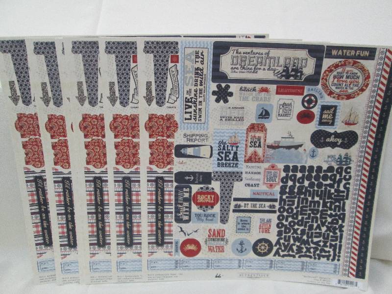 Qty 11 sheet Authentique Anchored d...