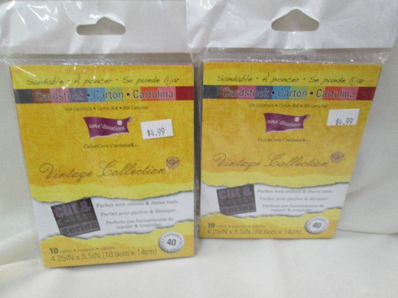 Qty 2 Cardstock Vintage collection ...