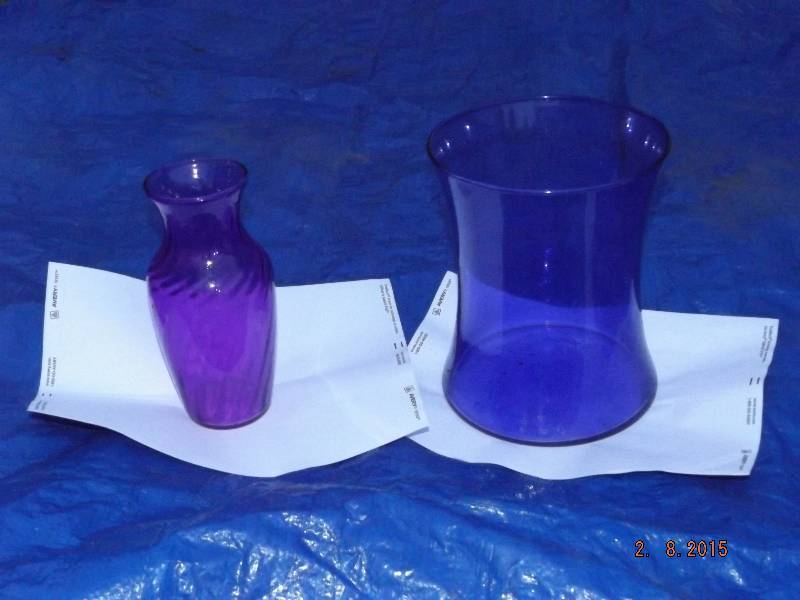 2 purple vase