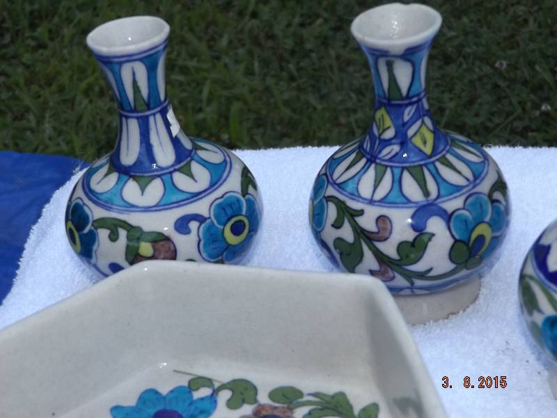 japan style vases, ash tray, soup bowls