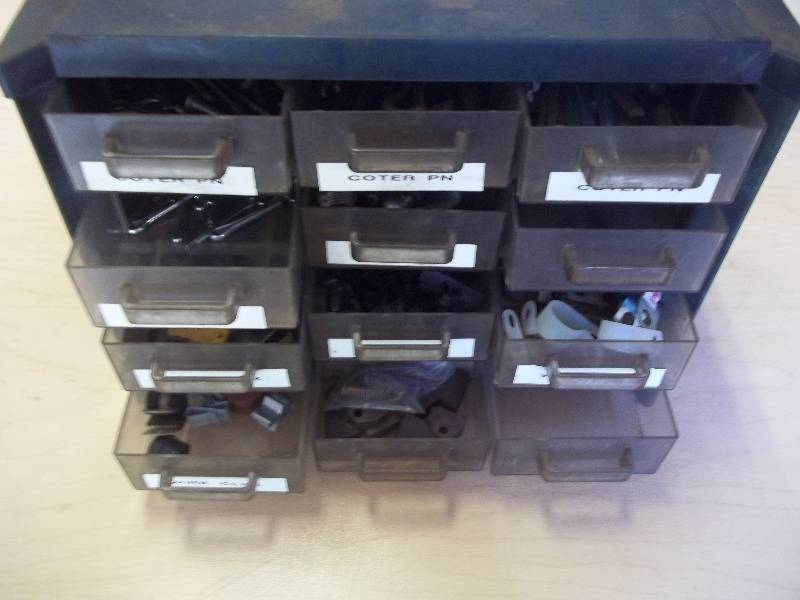 lot 130 image: Drawers with Misc Hardware