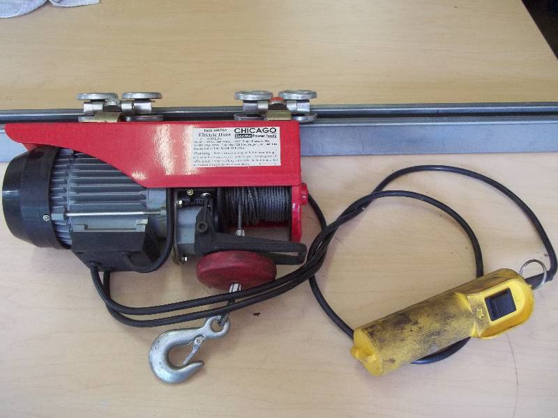 Chicago Electric Hoist with Track Moving Sale KBID