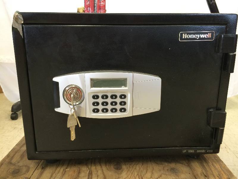 lot 103 image: honeywell digital steel fire and security safe, new,
