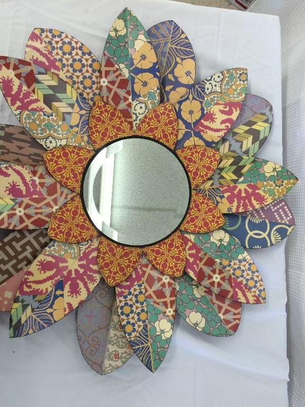 lot 120 image: colorful wall decor  mirror