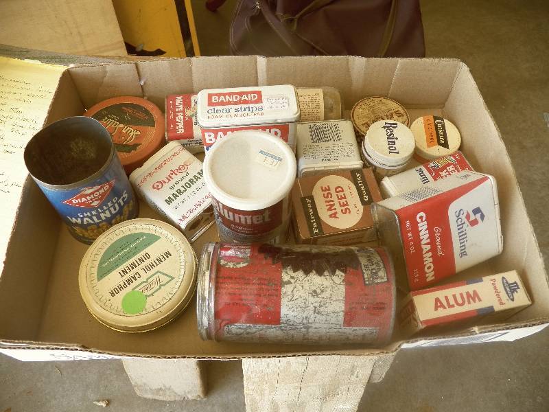 Vintage tins etc