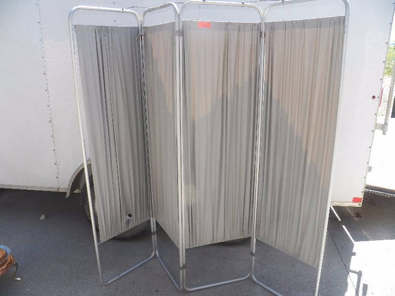 Industrial look folding screen
