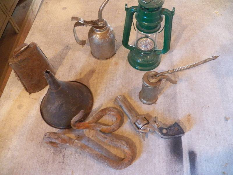 Cow bell funnel battery lantern etc