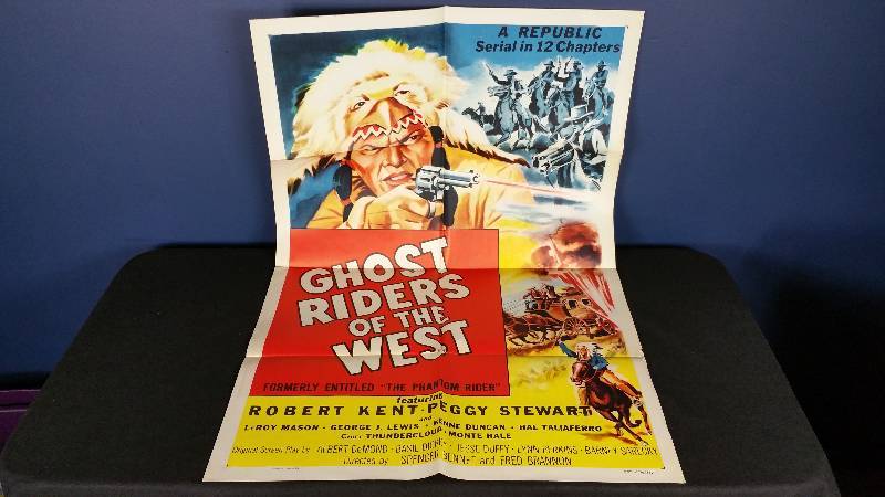Original 1954 Ghost Riders of the West Movie Poster