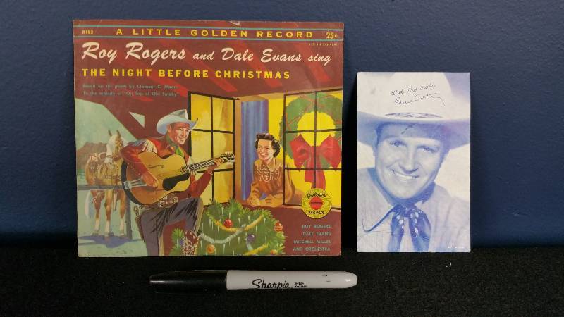 Roy Rogers Golden Record & Gene Autry Signed Lithograph