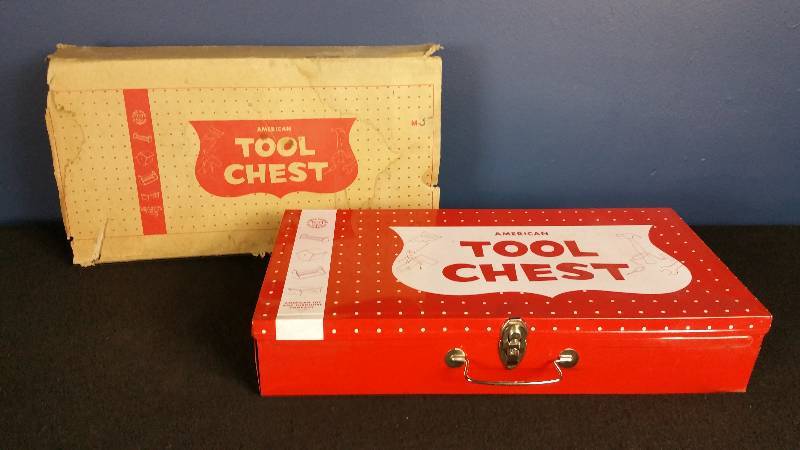 Vintage American Tool Chest Childrens Tools
