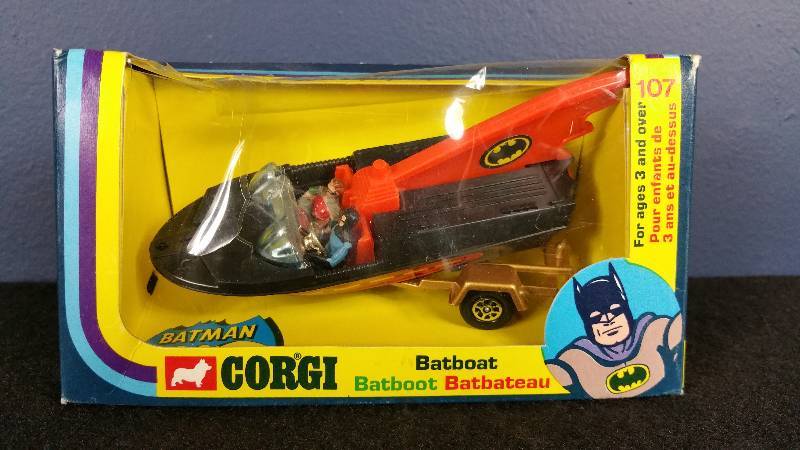 1966 Corgi Batboat w Batman & Robin - NIB