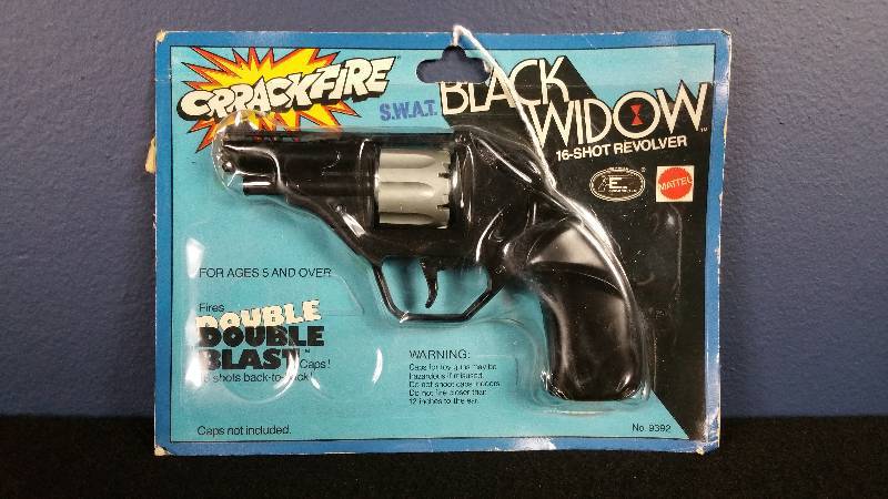 1975 SWAT Crackfire Black Widow Capgun - NIB