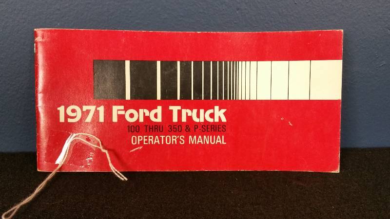 1971 Ford Truck Operators Manual