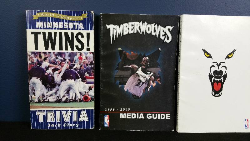 Timberwolves Media Guides, Twins Trivia, and Twins Baseball Card Book