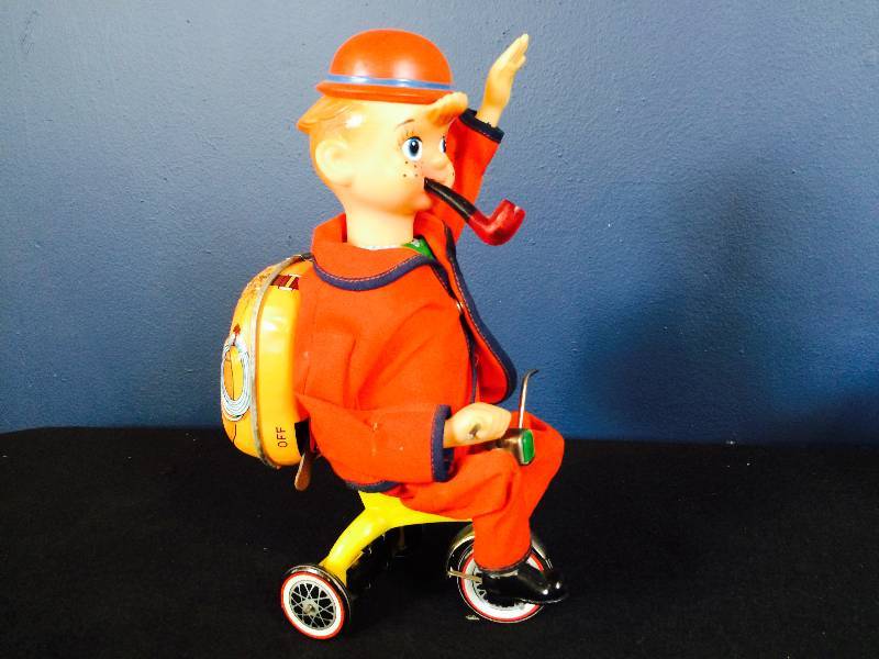Vintage Tin Cycling Daddy w Box