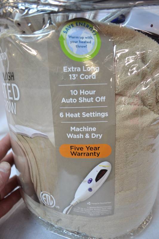 Biddeford Micro Plush Heated Throw