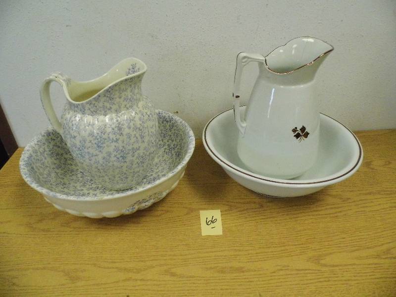 2 Pitchers with Basins