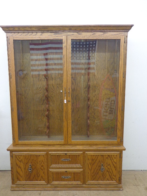 Oak Gun Cabinet