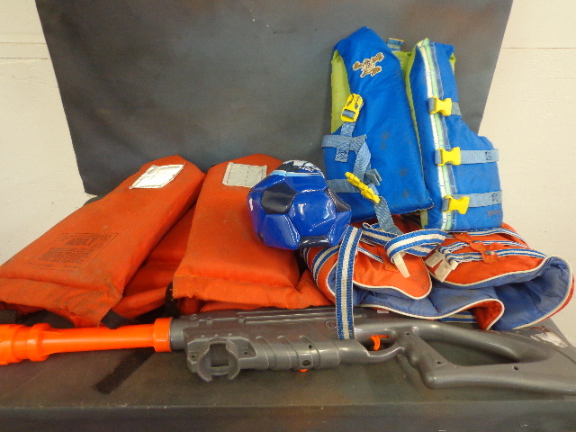 Tote With Life Jackets and More