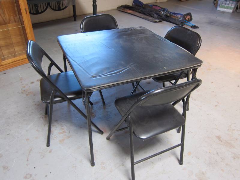 Foldable Card Table Set