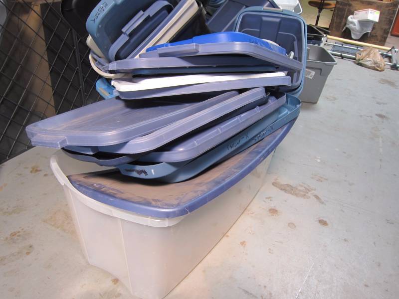 Plastic Storage Bins and Lids