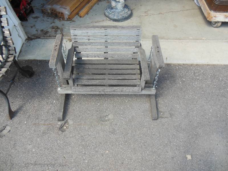 Vintage wood childs glider