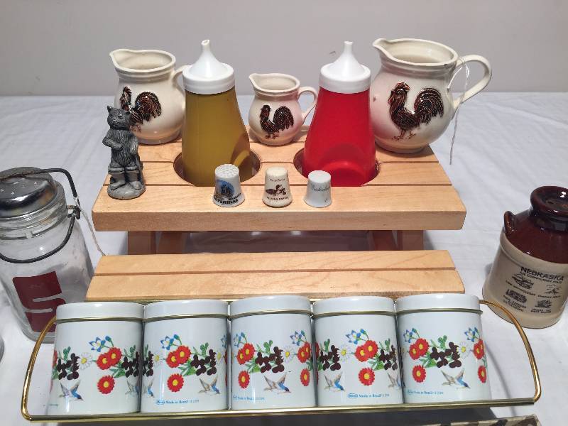VINTAGE CONDIMENT CONTAINERS